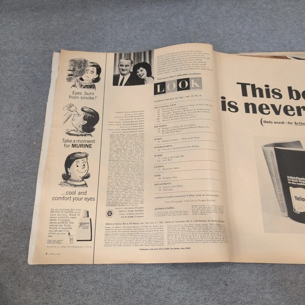 LOOK Magazine May 18 1965 Virna Lisi Mussolini Martin Luther King Jr Vintage - Picture 2 of 3
